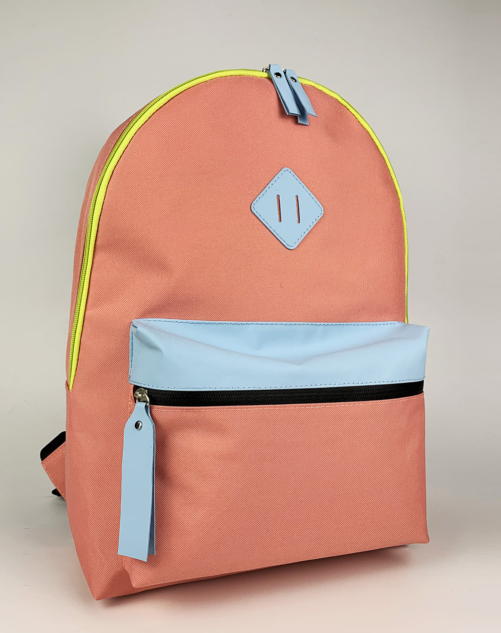 Pink Bag with Orange Zipper Backpack