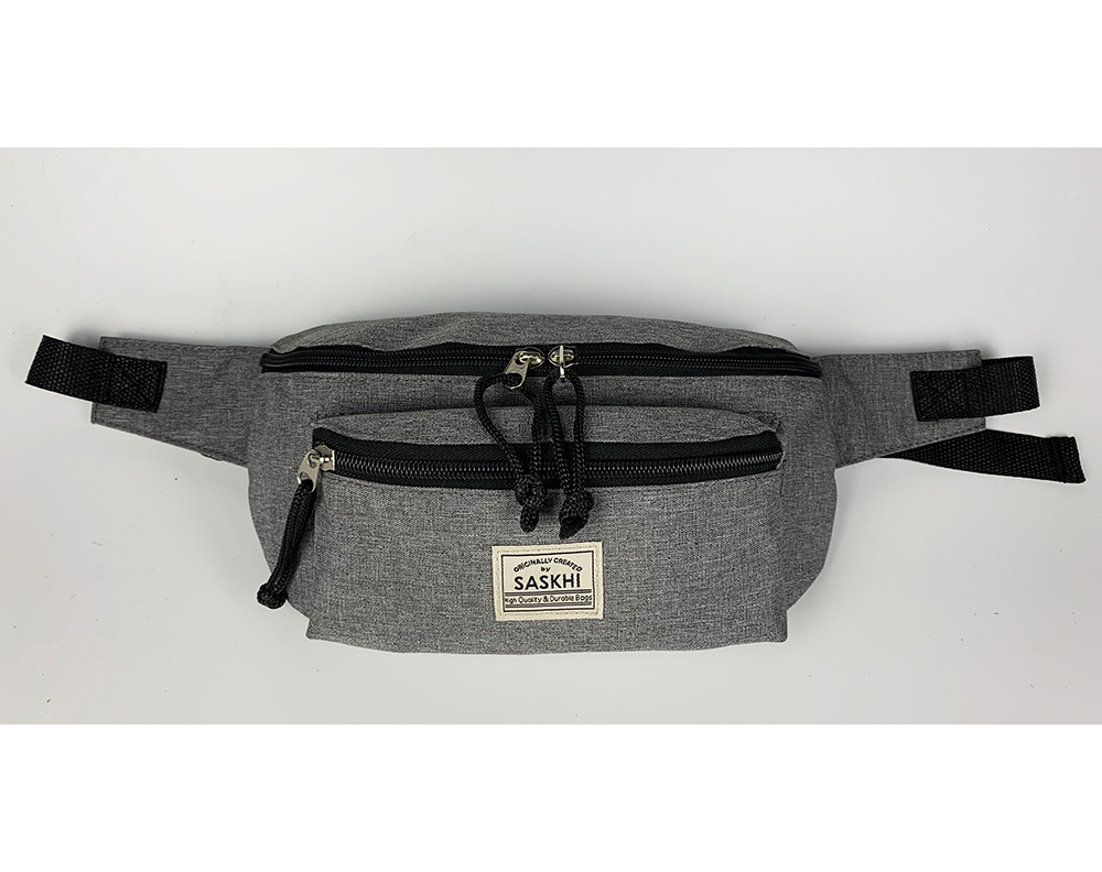 Grey 600D Men's Waistbag