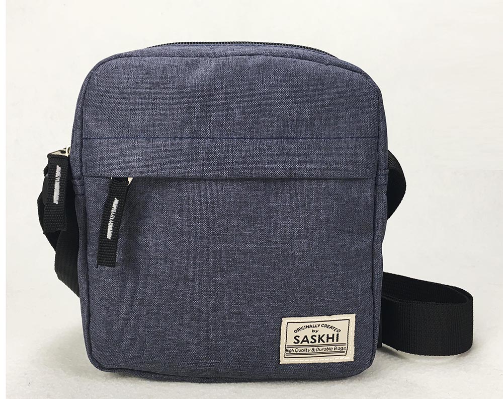 Navy Outer Pocket Shoulder Bag